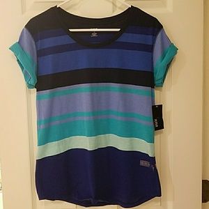 Roll cuff sleeve top